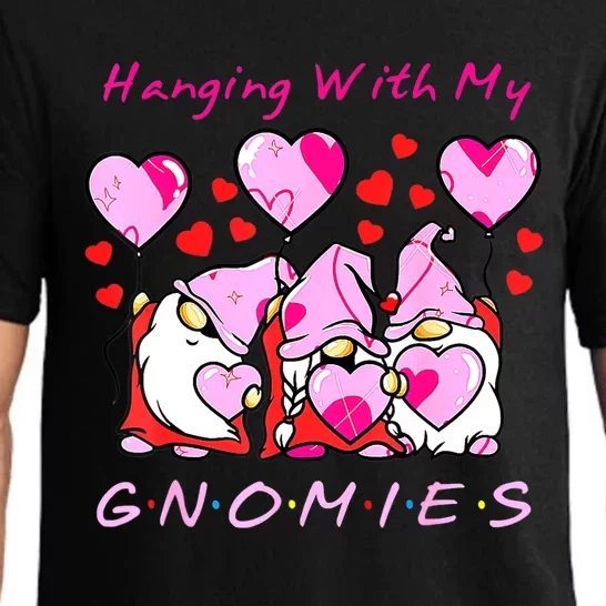 Hanging With My Gnomies Funny Gnome Friend Valentines Day Pajama Set