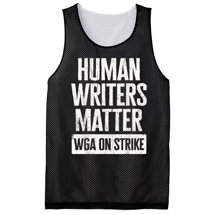 WGA Human Writers Matter Writers Guild Of America On Strike Mesh Reversible Basketball Jersey Tank