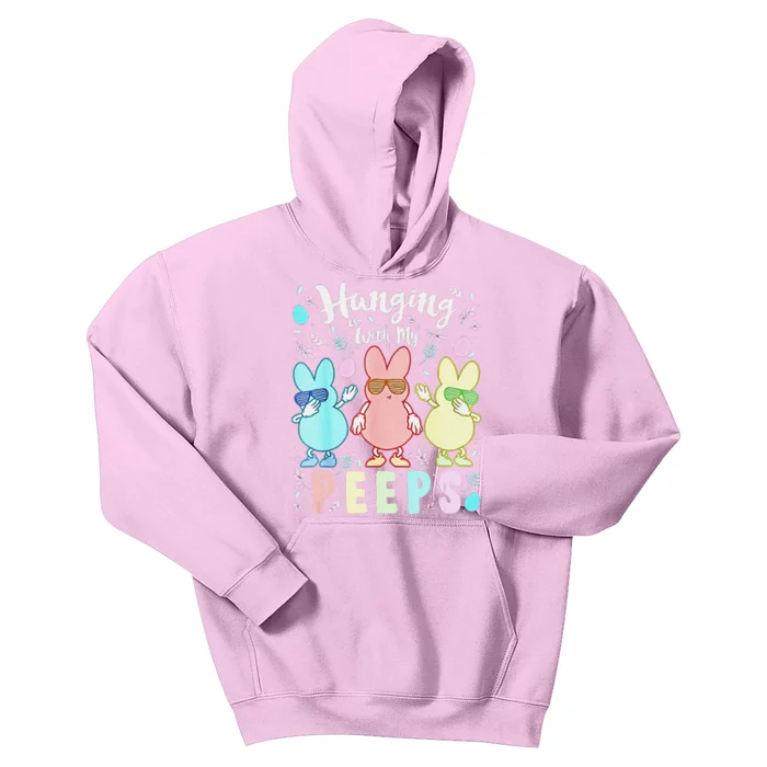 Hanging With My Peeps Cute Bunny Easter Family Kids Hoodie