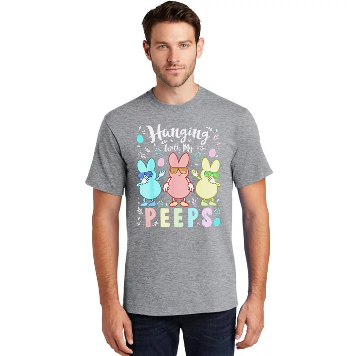 Hanging With My Peeps Cute Bunny Easter Family Tall T-Shirt