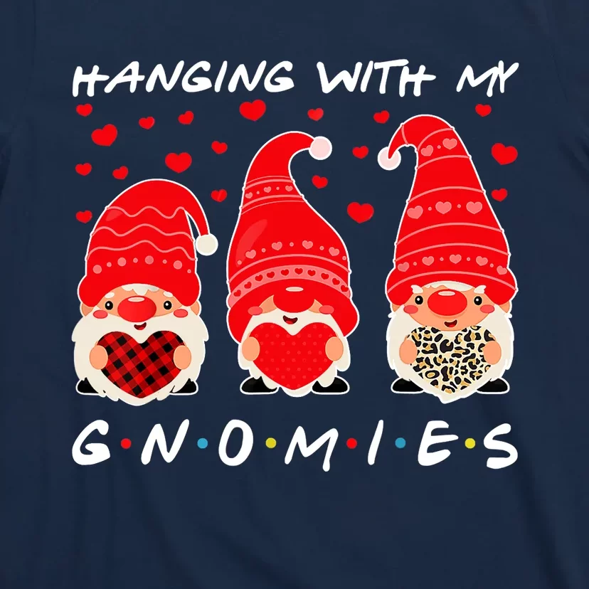 Hanging with my Gnomies Red Plaid Valentines Day Boy Girl T-Shirt