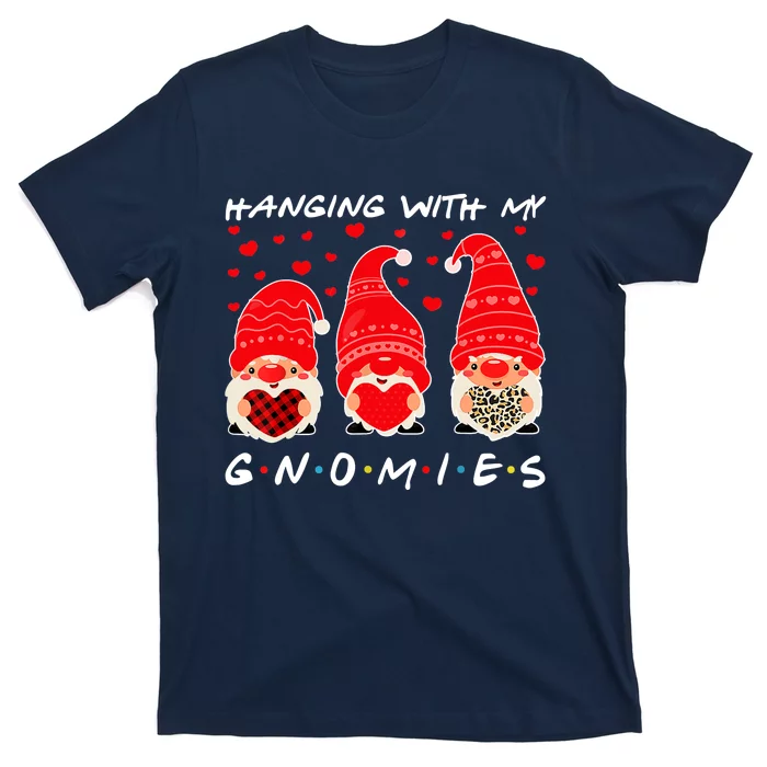 Hanging with my Gnomies Red Plaid Valentines Day Boy Girl T-Shirt