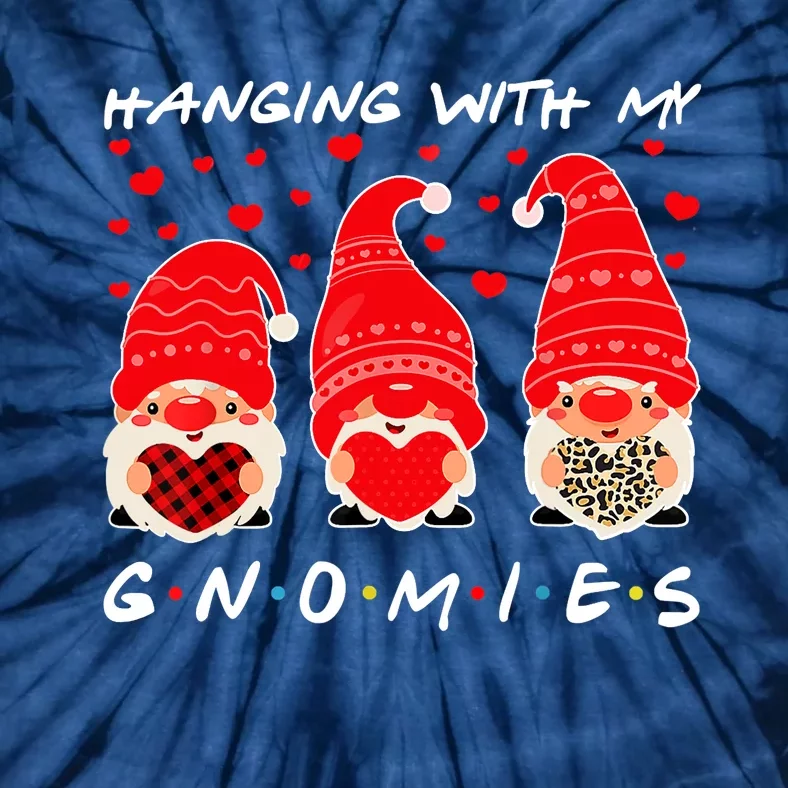 Hanging with my Gnomies Red Plaid Valentines Day Boy Girl Tie-Dye T-Shirt