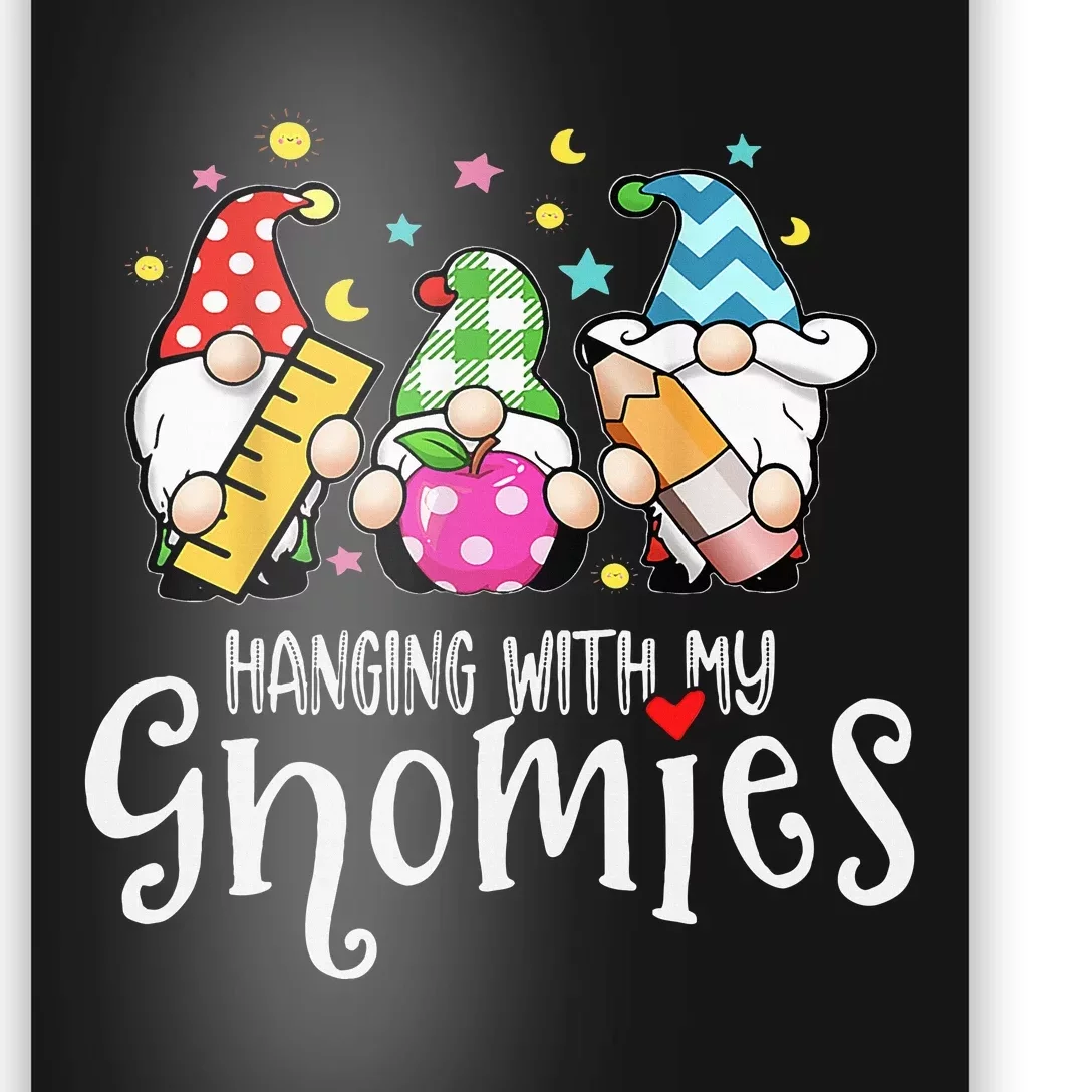 Hanging With My Gnomies Merry Christmas Teacher Gnomes Pjs Poster