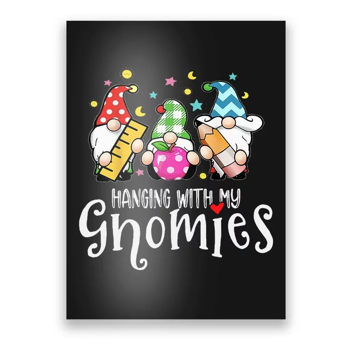 Hanging With My Gnomies Merry Christmas Teacher Gnomes Pjs Poster