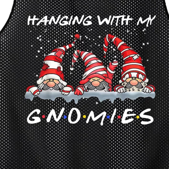 Hanging With My Gnomies Friends Christmas Mesh Reversible Basketball Jersey Tank