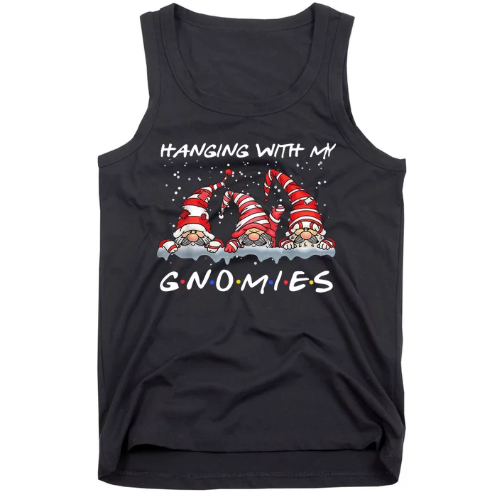 Hanging With My Gnomies Friends Christmas Tank Top