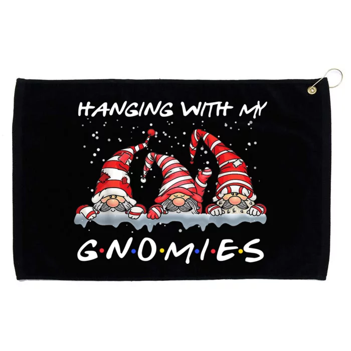 Hanging With My Gnomies Friends Christmas Grommeted Golf Towel