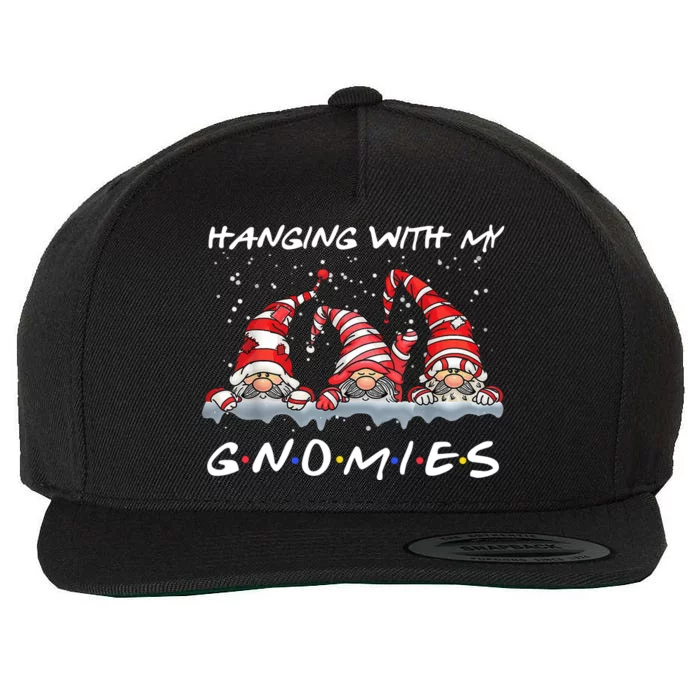 Hanging With My Gnomies Friends Christmas Wool Snapback Cap