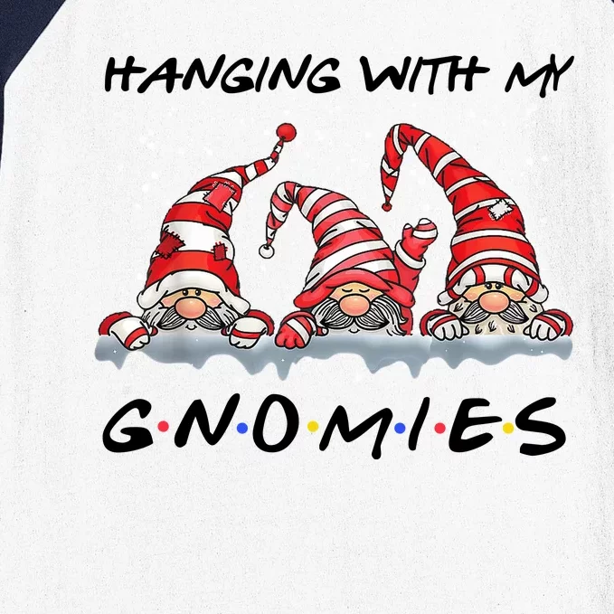 Hanging With My Gnomies Friends Christmas Baseball Sleeve Shirt