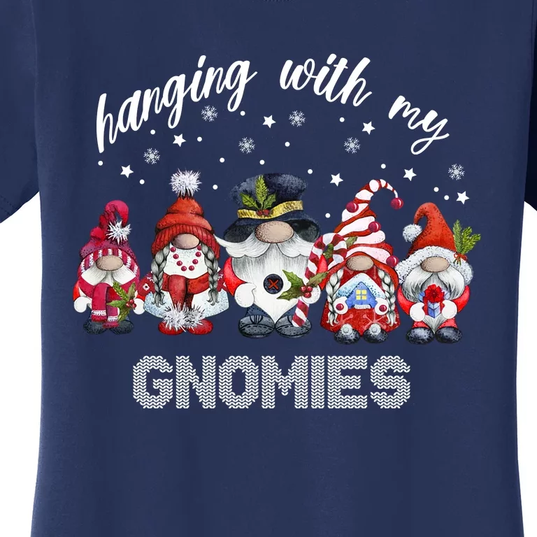 Hanging With My Gnomies Funny Garden Gift For Christmas Women's T-Shirt