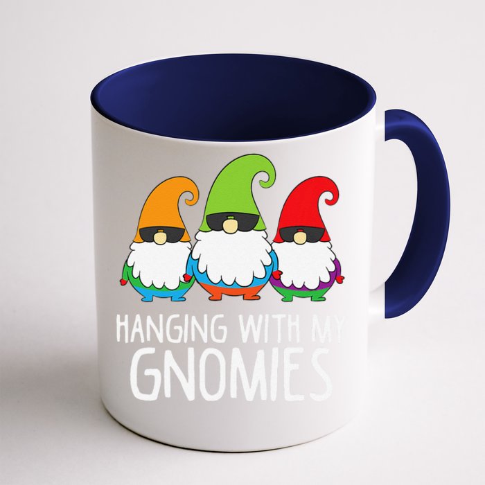 Hanging With My Gnomies Funny Garden Gnome Front & Back Coffee Mug