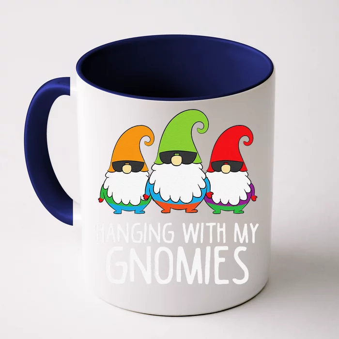 Hanging With My Gnomies Funny Garden Gnome Front & Back Coffee Mug