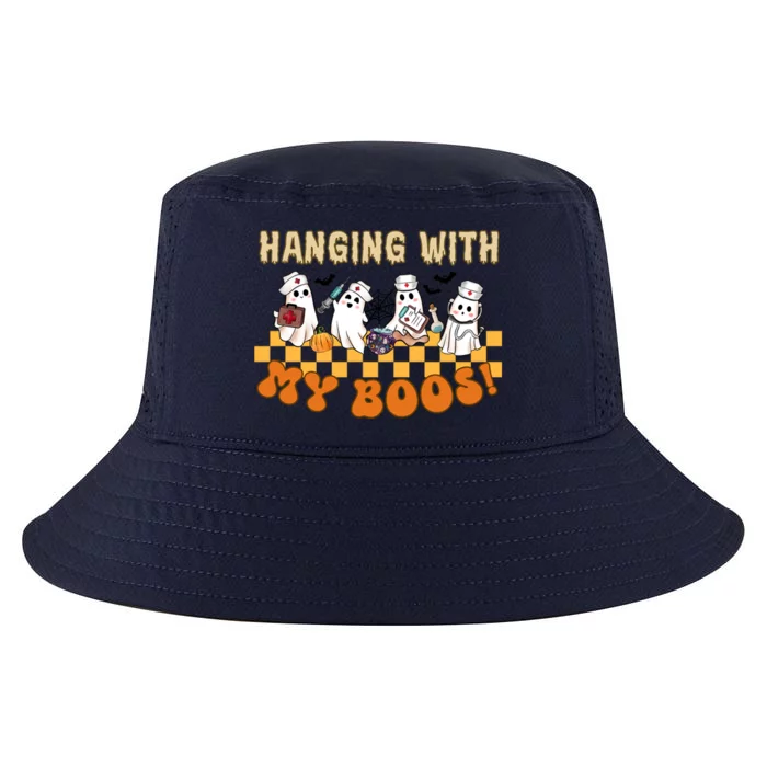 Hanging With My Boos Halloween Nurse Doctor Boo Ghost Squad Meaningful Gift Cool Comfort Performance Bucket Hat