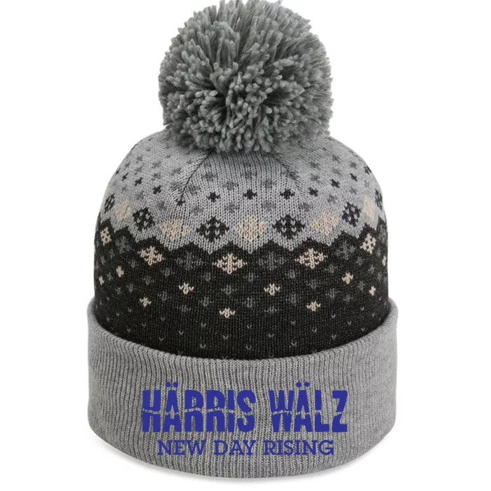 Harris Walz New Day Rising The Baniff Cuffed Pom Beanie