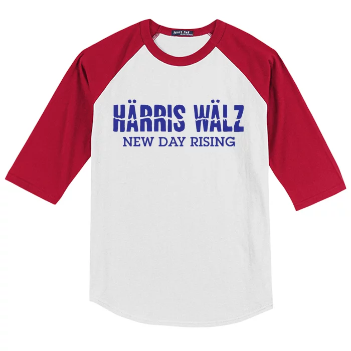 Harris Walz New Day Rising Kids Colorblock Raglan Jersey