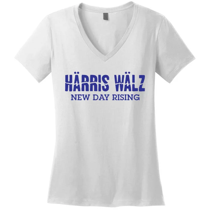 Harris Walz New Day Rising Women's V-Neck T-Shirt