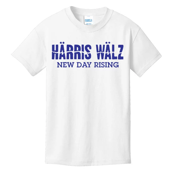 Harris Walz New Day Rising Kids T-Shirt