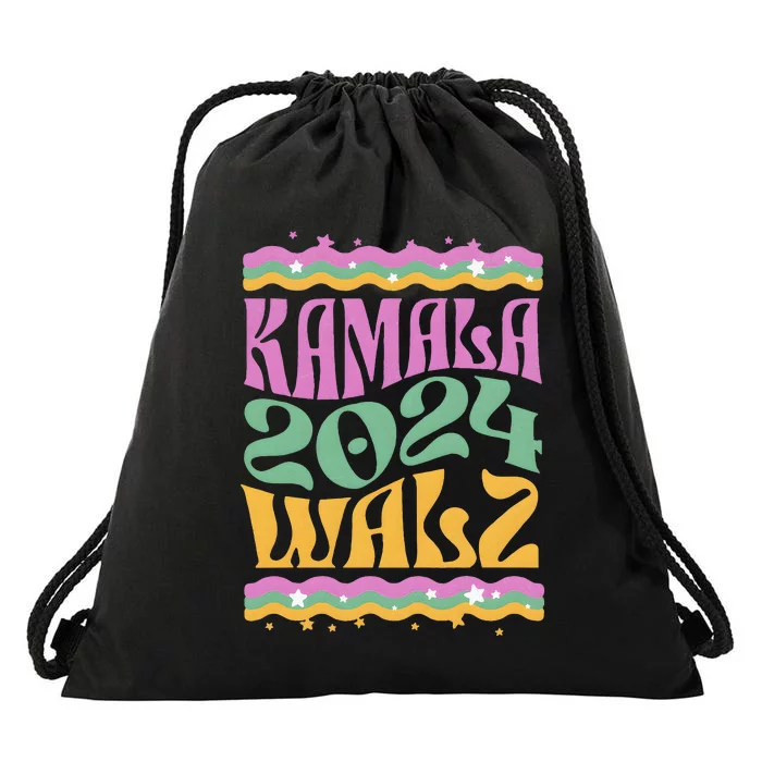 Harriswaltz WeRe Not Going Back Vote For 2024 Drawstring Bag