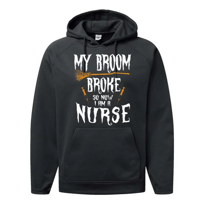 Hilarious Witch Nurse Costume for Effortless Halloween Fun Performance Fleece Hoodie