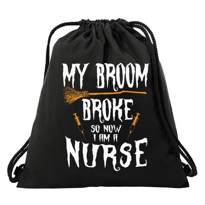 Hilarious Witch Nurse Costume for Effortless Halloween Fun Drawstring Bag