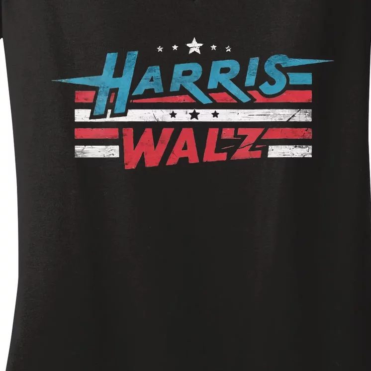 Harris Walz New President Kamala Women's V-Neck T-Shirt