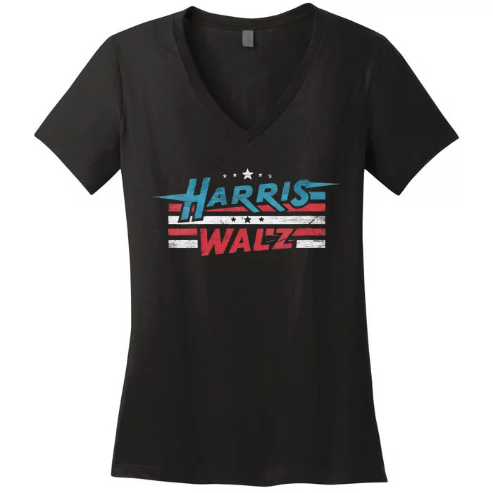 Harris Walz New President Kamala Women's V-Neck T-Shirt