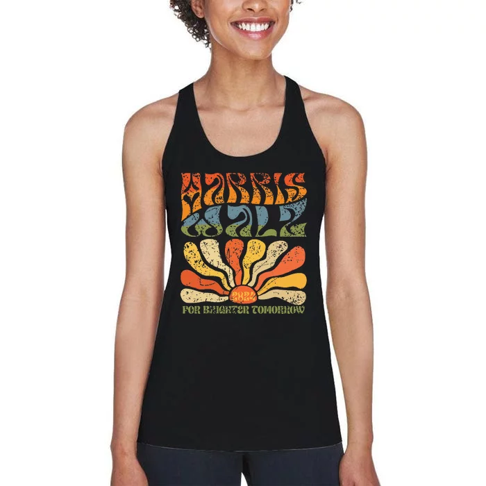 Harriswaltz WeRe Not Going Back Vote For 2024 Gift Women's Racerback Tank