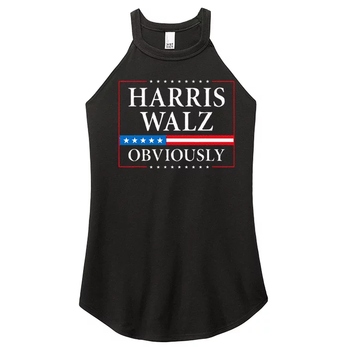 Harris Walz Obviously President Kamala Harris Waltz Election Women’s Perfect Tri Rocker Tank