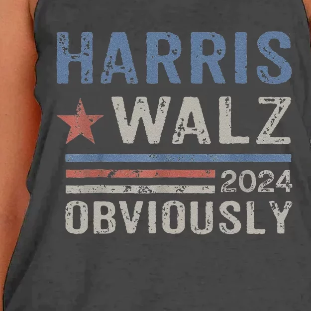 Harris Walz Obviously 2024 Harris Tim Walz Waltz 2024 Women's Knotted Racerback Tank