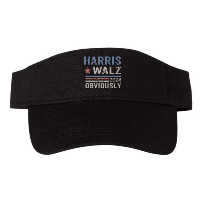 Harris Walz Obviously 2024 Harris Tim Walz Waltz 2024 Valucap Bio-Washed Visor