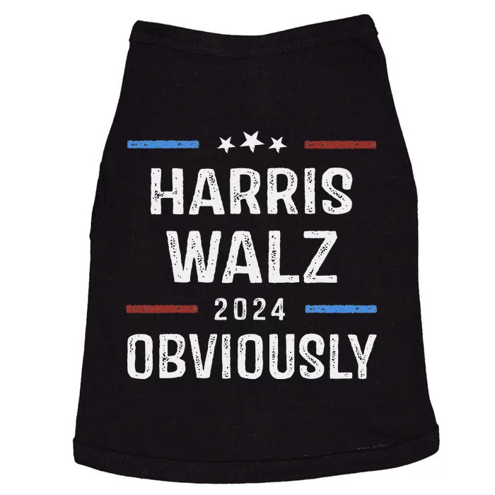 Harris Walz Obviously 2024 Harris Tim Walz Waltz 2024 Doggie Tank