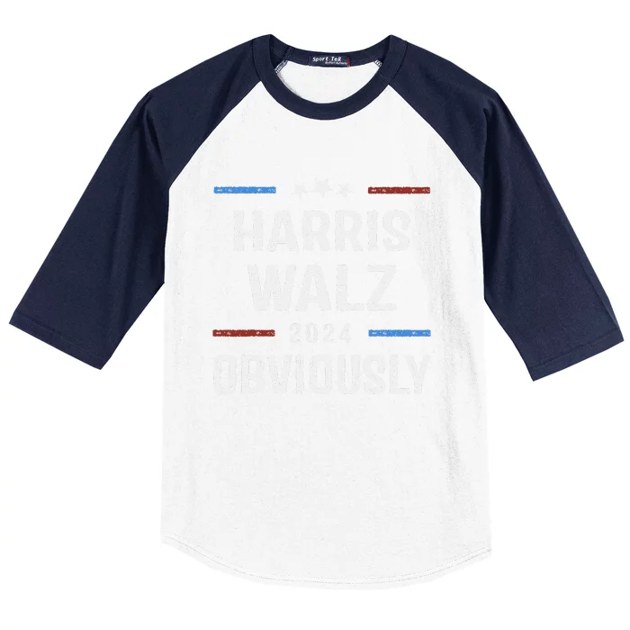 Harris Walz Obviously 2024 Harris Tim Walz Waltz 2024 Baseball Sleeve Shirt