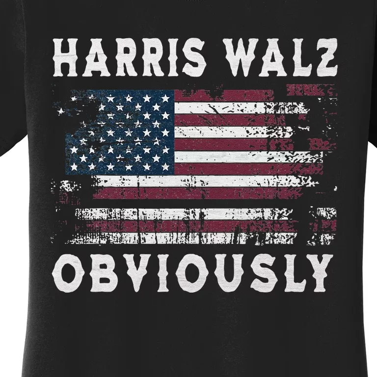 Harris Walz Obviously Kamala Harris Tim Waltz Election 2024 Women's T-Shirt