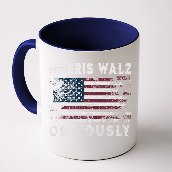 Harris Walz Obviously Kamala Harris Tim Waltz Election 2024 Front & Back Coffee Mug