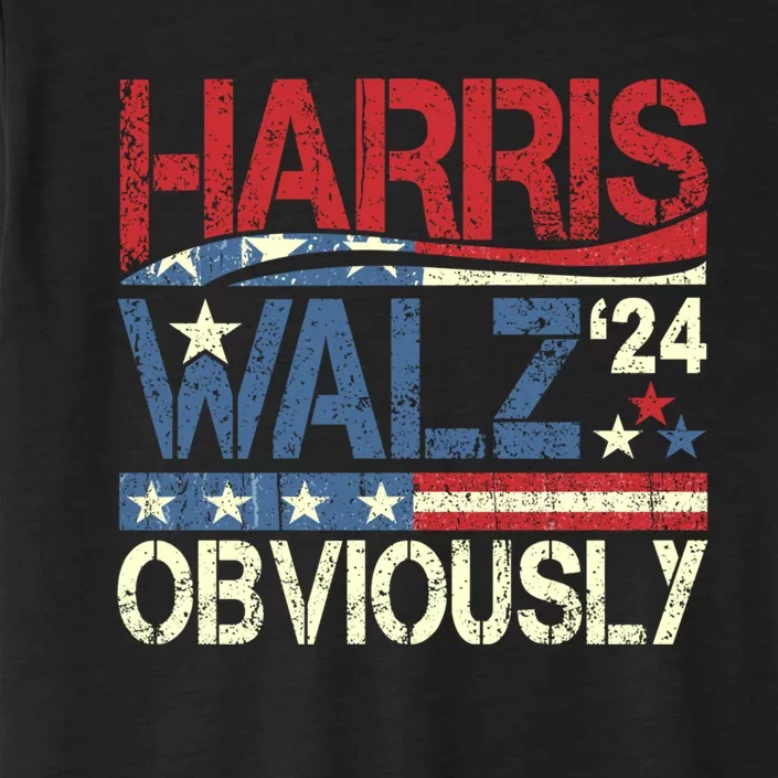 Harris Walz Obviously! Harris Waltz 2024 Election ChromaSoft Performance T-Shirt