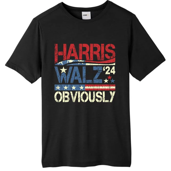 Harris Walz Obviously! Harris Waltz 2024 Election ChromaSoft Performance T-Shirt