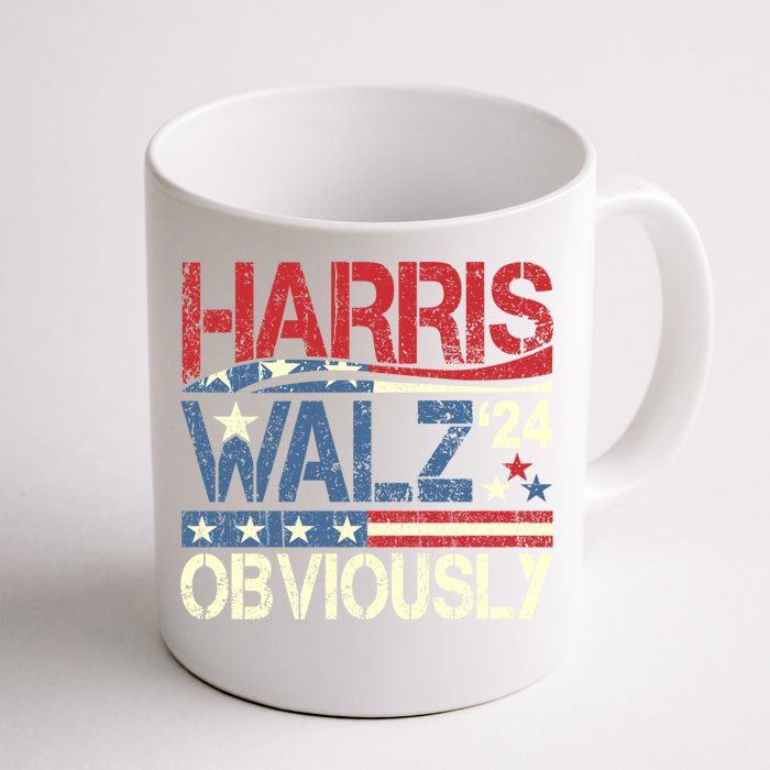 Harris Walz Obviously! Harris Waltz 2024 Election Front & Back Coffee Mug