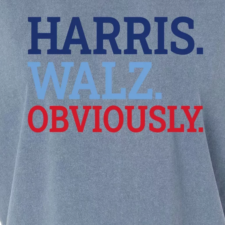 Harris Walz Obviously 2024 Garment-Dyed Women's Muscle Tee