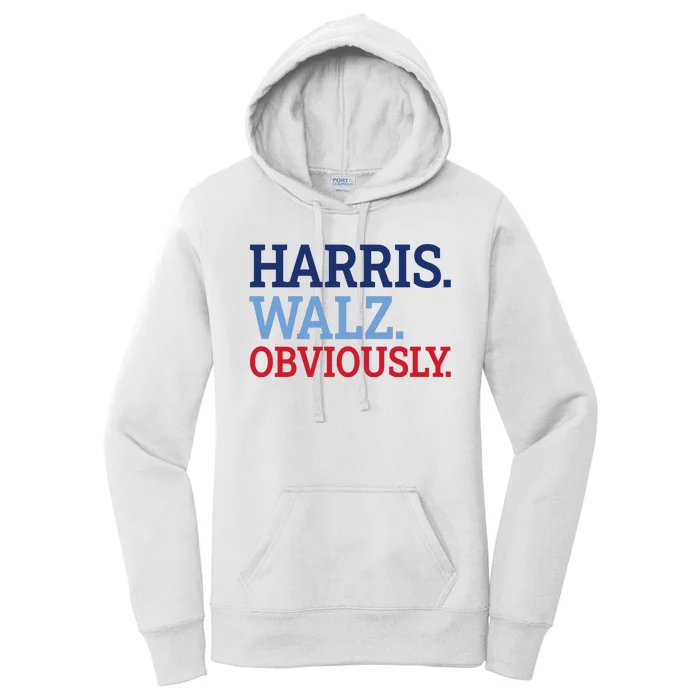 Harris Walz Obviously 2024 Women's Pullover Hoodie