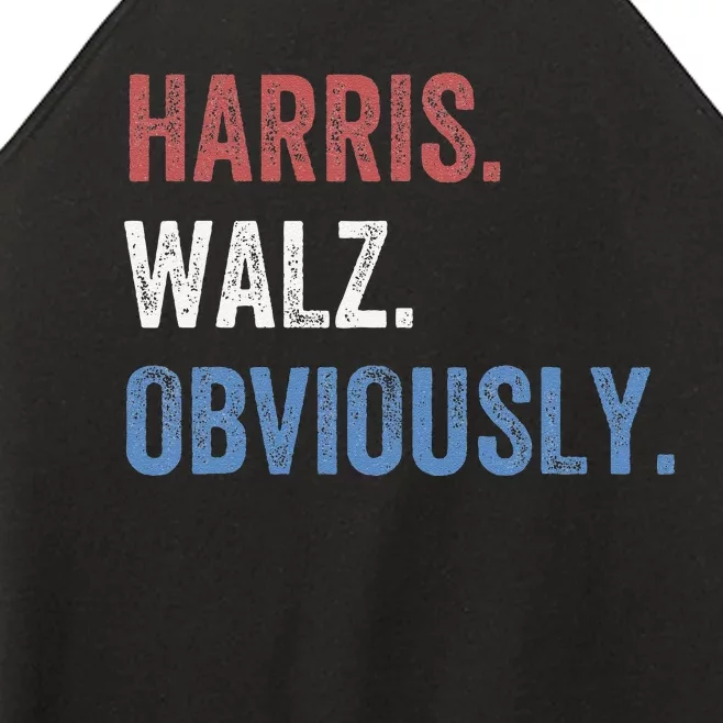 Harris. Walz. Obviously Kamala Harris & Tim Walz 2024 Women’s Perfect Tri Rocker Tank