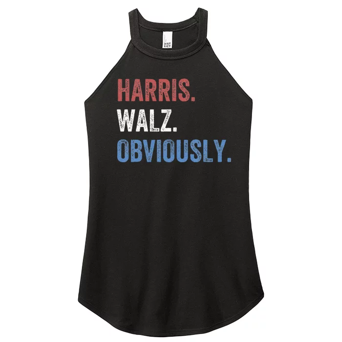 Harris. Walz. Obviously Kamala Harris & Tim Walz 2024 Women’s Perfect Tri Rocker Tank