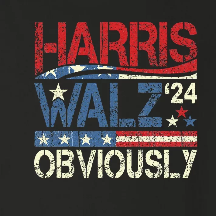 Harris Walz Obviously! Harris Waltz 2024 Election Gift Toddler Long Sleeve Shirt