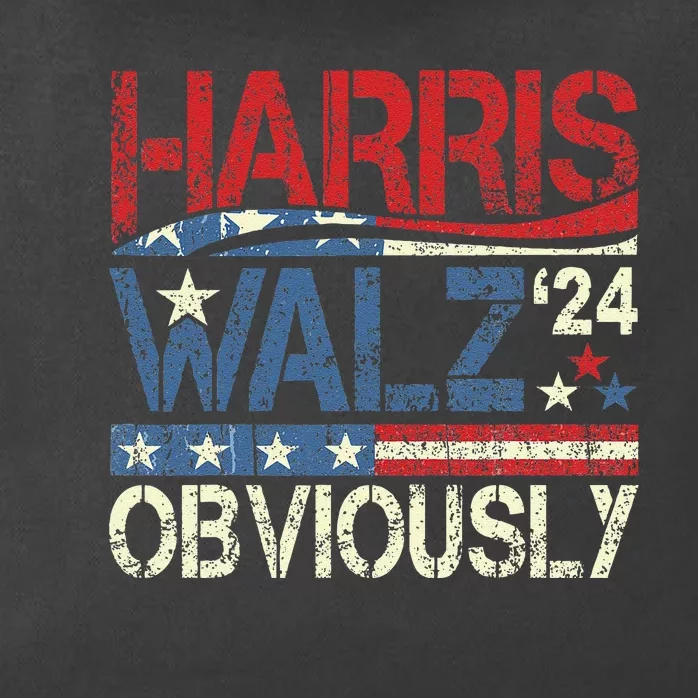 Harris Walz Obviously! Harris Waltz 2024 Election Gift Zip Tote Bag