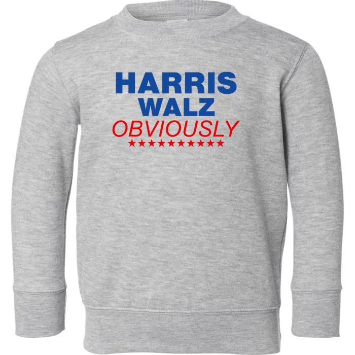 Harris Waltz Obviously 2024 Balz To The Walz Toddler Sweatshirt