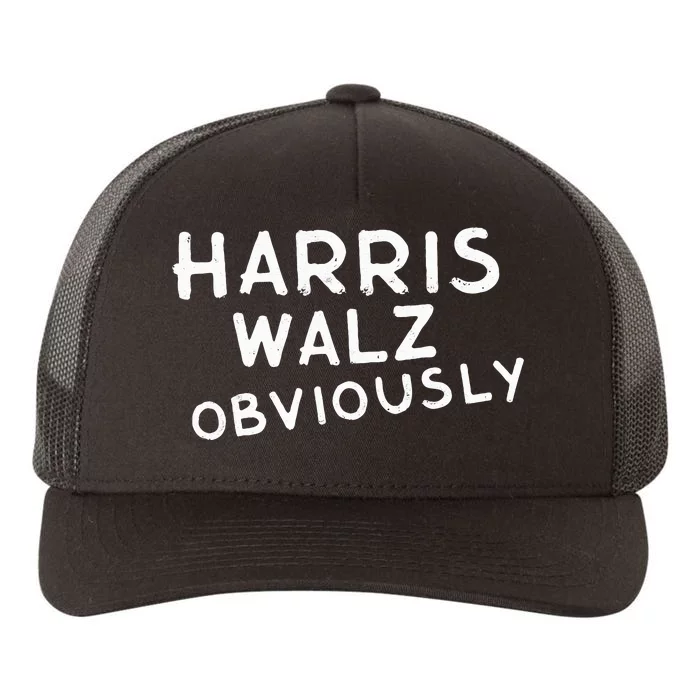 Harris Walz Obviously Bold Yupoong Adult 5-Panel Trucker Hat