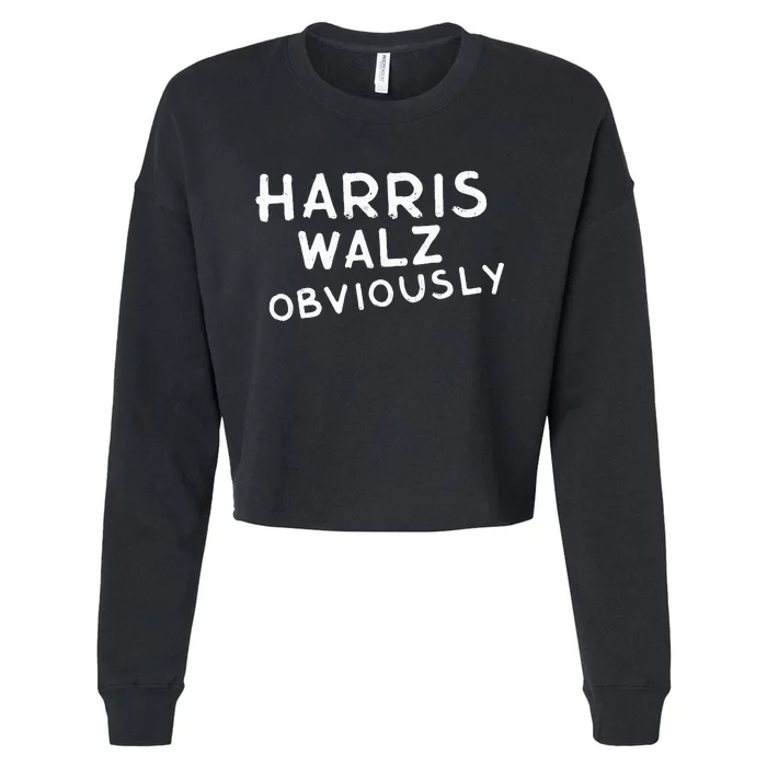 Harris Walz Obviously Bold Cropped Pullover Crew