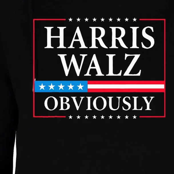 Harris Walz Obviously President Kamala Harris Waltz Election Womens Funnel Neck Pullover Hood