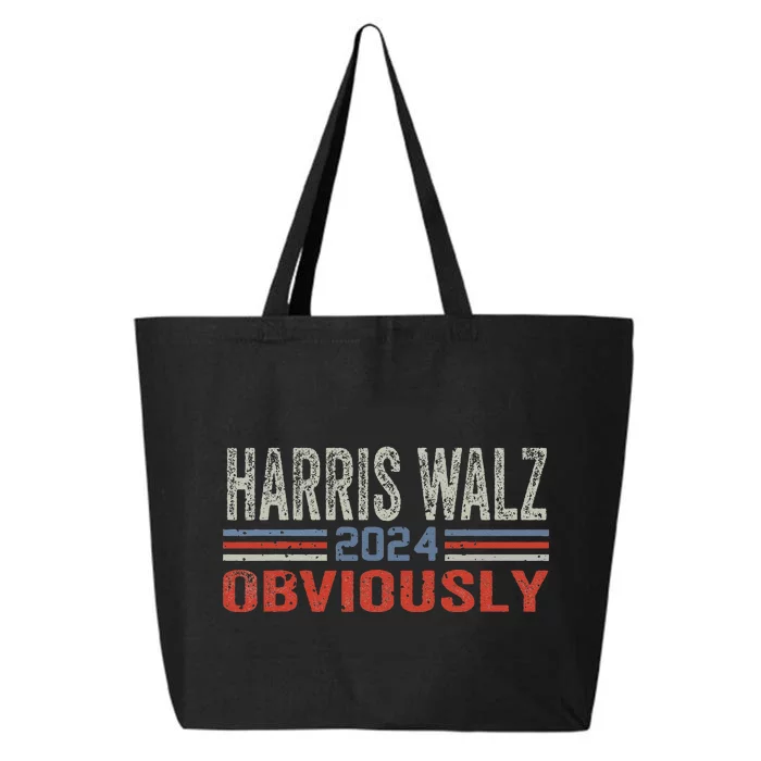 Harris Walz. Obviously. Kamala Harris Tim Walz Gift 25L Jumbo Tote