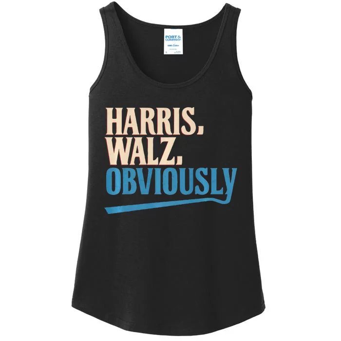 Harris Walz Obviously Election 2024 Ladies Essential Tank